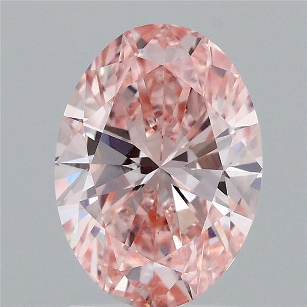1.99 Carat Oval Shaped, Excellent Cut, FANCY VIVID PINK Color, VS1 Clarity, IGI Certified Lab Grown Diamond