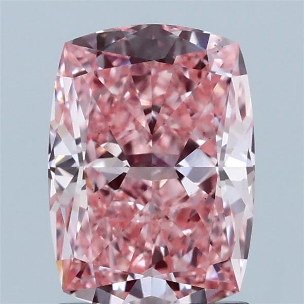 1.79 Carat Cushion Shaped, Ideal Cut, FANCY VIVID PINK Color, VS1 Clarity, IGI Certified Lab Grown Diamond