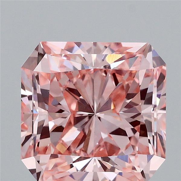 3.01 Carat Radiant Shaped, Ideal Cut, FANCY VIVID PINK Color, VS1 Clarity, IGI Certified Lab Grown Diamond