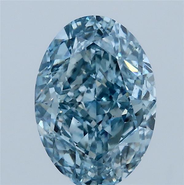 2.04 Carat Oval Shaped, Excellent Cut, FANCY VIVID BLUE Color, VS2 Clarity, IGI Certified Lab Grown Diamond