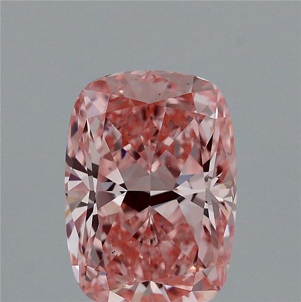 1.53 Carat Cushion Shaped, Ideal Cut, FANCY VIVID PINK Color, VS1 Clarity, IGI Certified Lab Grown Diamond