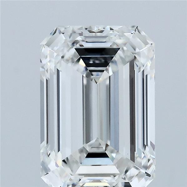 3.01 Carat Emerald Shaped, Ideal Cut, F Color, VVS2 Clarity, IGI Certified Lab Grown Diamond