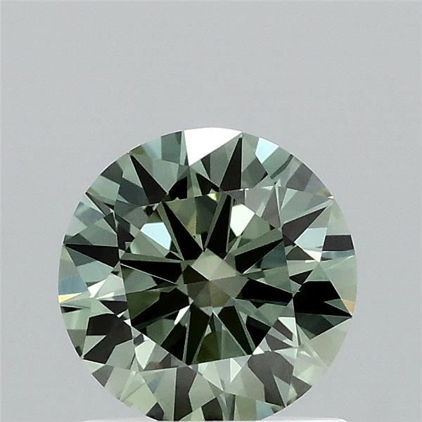 1.04 Carat Round Shaped, Ideal Cut, FANCY VIVID GREEN Color, VVS2 Clarity, IGI Certified Lab Grown Diamond