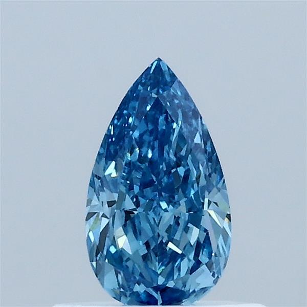 0.53 Carat Pear Shaped, Excellent Cut, FANCY VIVID BLUE Color, VVS2 Clarity, IGI Certified Lab Grown Diamond