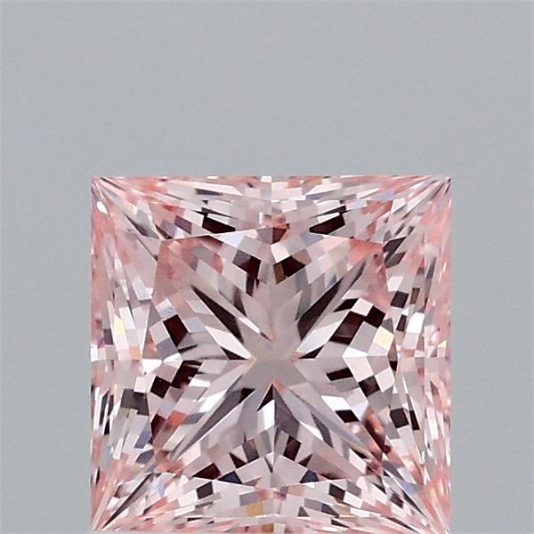 1.18 Carat Princess Shaped, Ideal Cut, FANCY INTENSE PINK Color, VS1 Clarity, IGI Certified Lab Grown Diamond