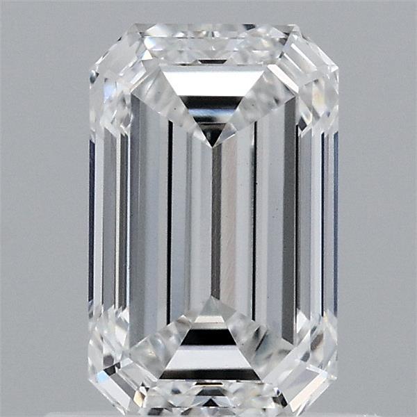 0.91 Carat Emerald Shaped, Ideal Cut, E Color, VS1 Clarity, IGI Certified Lab Grown Diamond