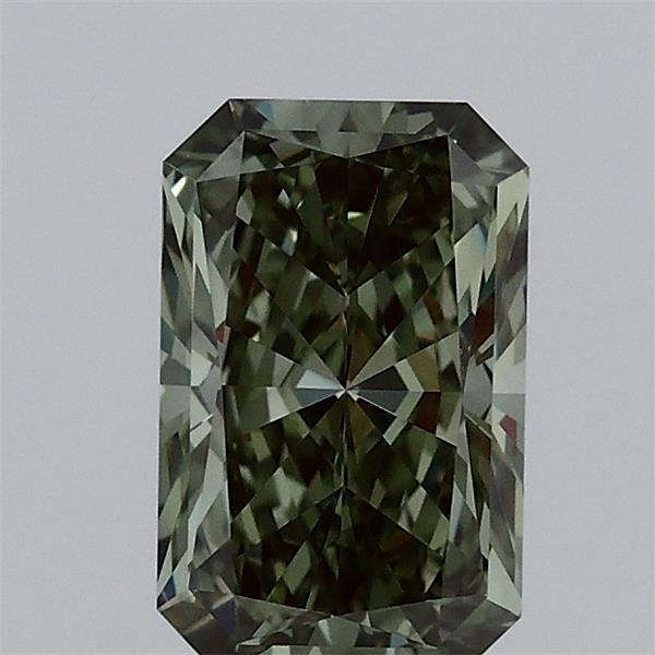 1.02 Carat Radiant Shaped, Excellent Cut, FANCY VIVID GREEN Color, VVS2 Clarity, IGI Certified Lab Grown Diamond