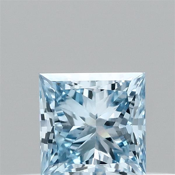 0.30 Carat Princess Shaped, Ideal Cut, FANCY VIVID BLUE Color, VVS2 Clarity, IGI Certified Lab Grown Diamond