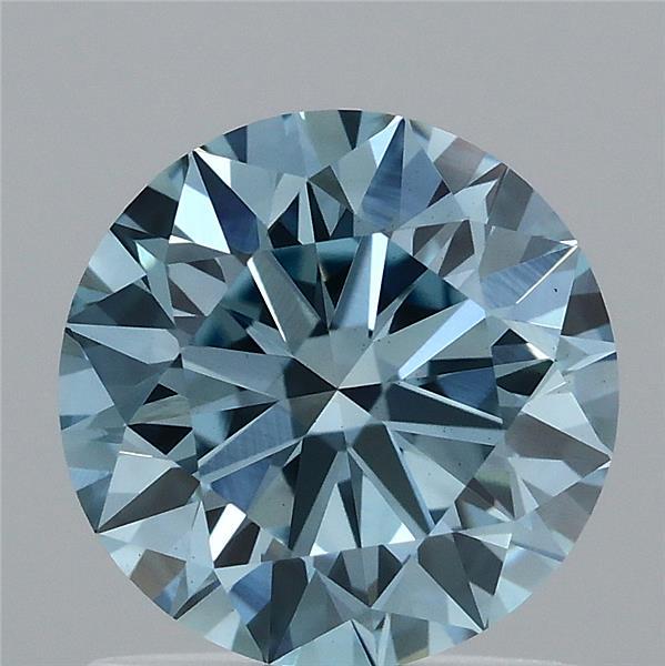 1.16 Carat Round Shaped, Excellent Cut, FANCY VIVID BLUE Color, VS1 Clarity, IGI Certified Lab Grown Diamond