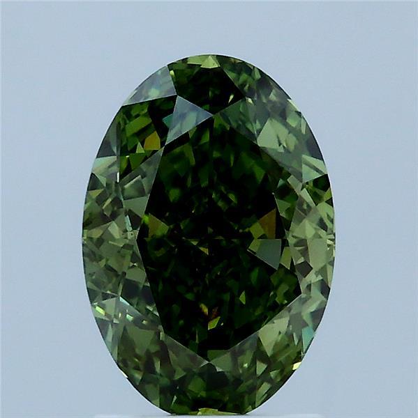 2.01 Carat Oval Shaped, Excellent Cut, FANCY VIVID GREEN Color, VS2 Clarity, IGI Certified Lab Grown Diamond