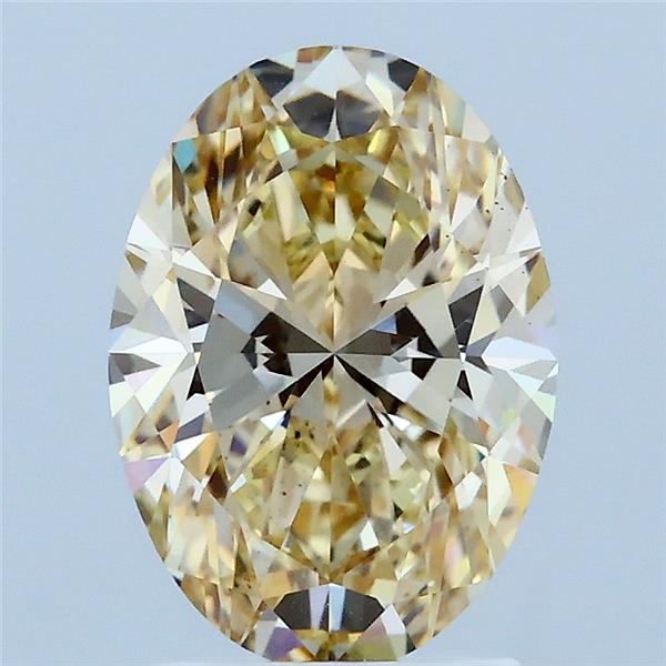 2.03 Carat Oval Shaped, Ideal Cut, FANCY YELLOW Color, VS2 Clarity, IGI Certified Lab Grown Diamond