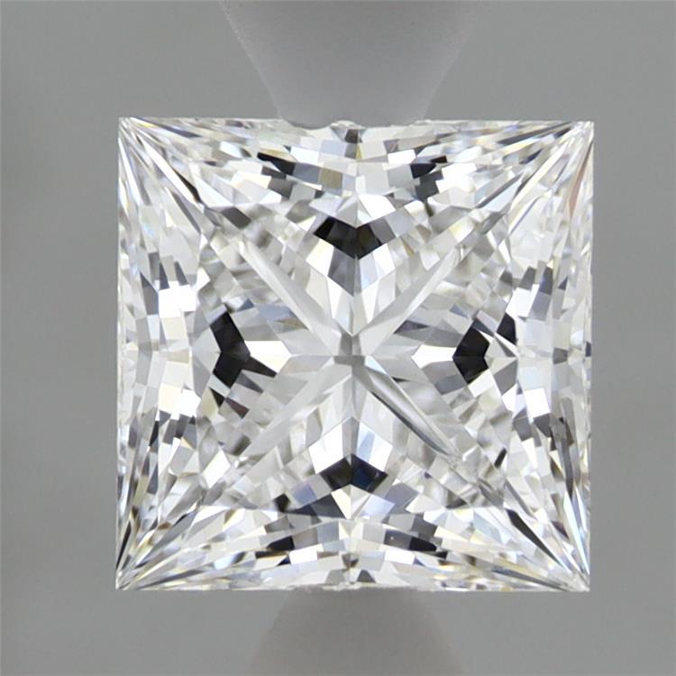 1.60 Carat Princess Shaped, Ideal Cut, D Color, VVS2 Clarity, IGI Certified Lab Grown Diamond