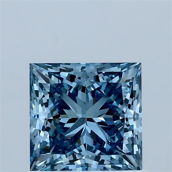 1.01 Carat Princess Shaped, Ideal Cut, FANCY VIVID BLUE Color, VS1 Clarity, IGI Certified Lab Grown Diamond