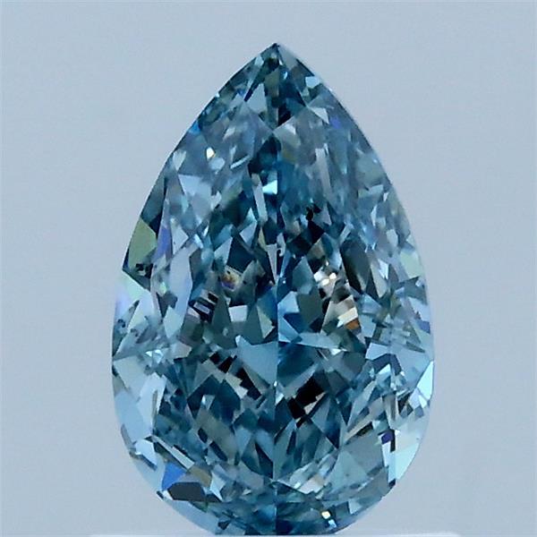 1.05 Carat Pear Shaped, Very Good Cut, FANCY INTENSE BLUE Color, VS2 Clarity, IGI Certified Lab Grown Diamond