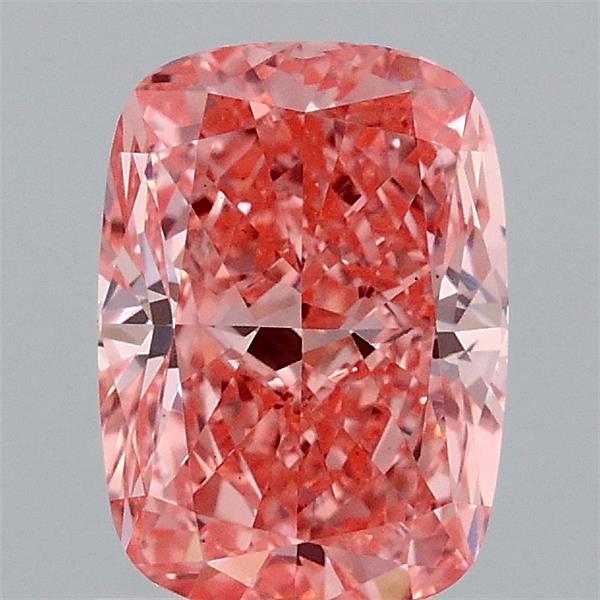 1.53 Carat Cushion Shaped, Ideal Cut, FANCY VIVID PINK Color, VS1 Clarity, IGI Certified Lab Grown Diamond