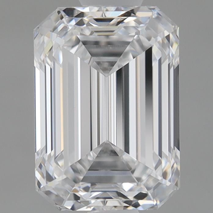 0.98 Carat Emerald Shaped, Ideal Cut, D Color, VS1 Clarity, IGI Certified Lab Grown Diamond