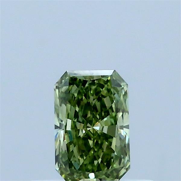 0.38 Carat Radiant Shaped, Excellent Cut, FANCY VIVID GREEN Color, VS2 Clarity, IGI Certified Lab Grown Diamond