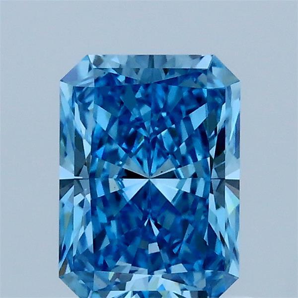 1.12 Carat Radiant Shaped, Ideal Cut, FANCY VIVID BLUE Color, VS1 Clarity, IGI Certified Lab Grown Diamond