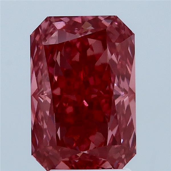 3.04 Carat Radiant Shaped, Excellent Cut, FANCY VIVID PINK Color, VVS2 Clarity, IGI Certified Lab Grown Diamond