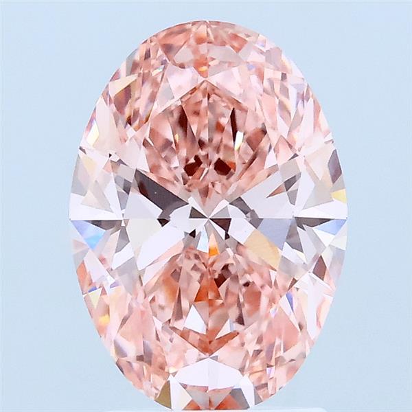 2.03 Carat Oval Shaped, Ideal Cut, FANCY VIVID PINK Color, VVS2 Clarity, IGI Certified Lab Grown Diamond