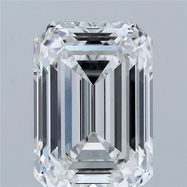 4.09 Carat Emerald Shaped, Ideal Cut, D Color, VVS2 Clarity, IGI Certified Lab Grown Diamond