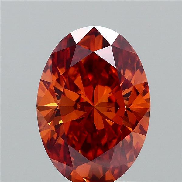1.51 Carat Oval Shaped, Ideal Cut, FANCY VIVID ORANGE Color, VS1 Clarity, IGI Certified Lab Grown Diamond
