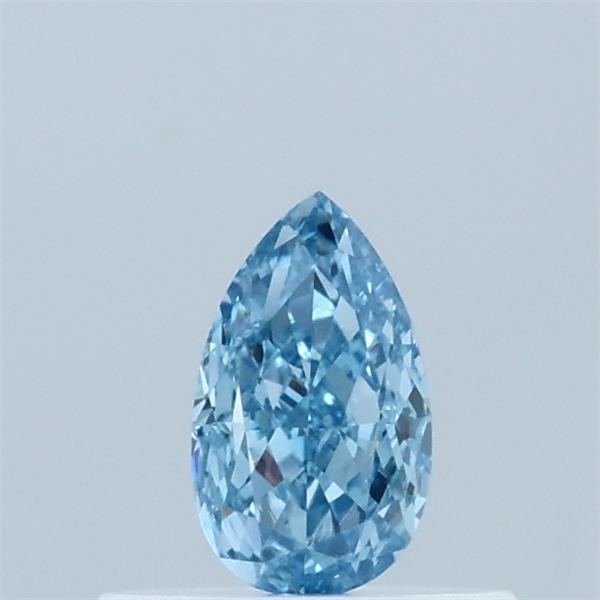 0.36 Carat Pear Shaped, Very Good Cut, FANCY VIVID BLUE Color, VVS2 Clarity, IGI Certified Lab Grown Diamond