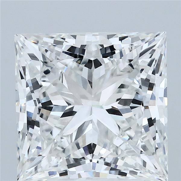 4.04 Carat Princess Shaped, Ideal Cut, F Color, VVS2 Clarity, IGI Certified Lab Grown Diamond
