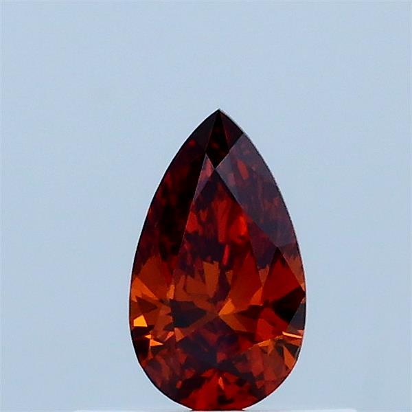 0.31 Carat Pear Shaped, Excellent Cut, FANCY DEEP ORANGE Color, VS2 Clarity, IGI Certified Lab Grown Diamond
