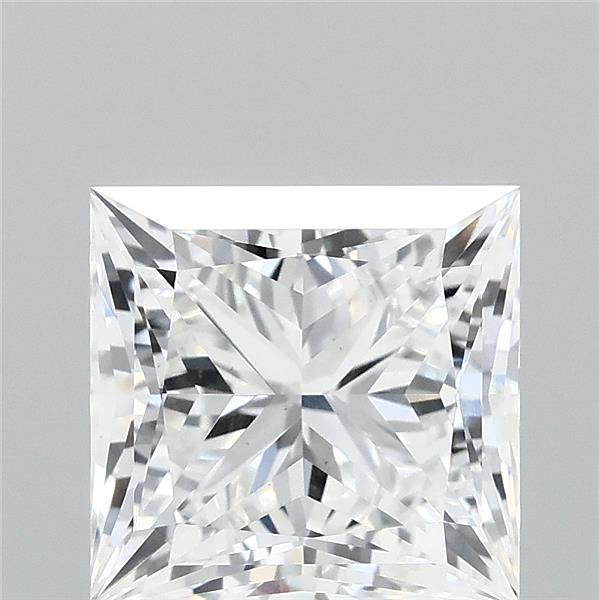 3.07 Carat Princess Shaped, Ideal Cut, D Color, VS1 Clarity, IGI Certified Lab Grown Diamond
