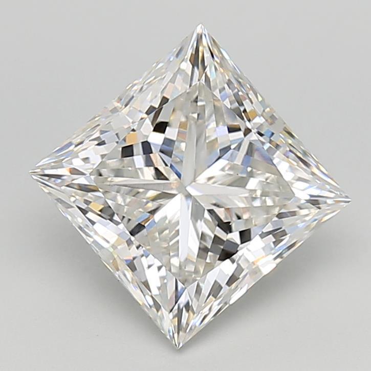 3.96 Carat Princess Shaped, Ideal Cut, F Color, VS1 Clarity, IGI Certified Lab Grown Diamond