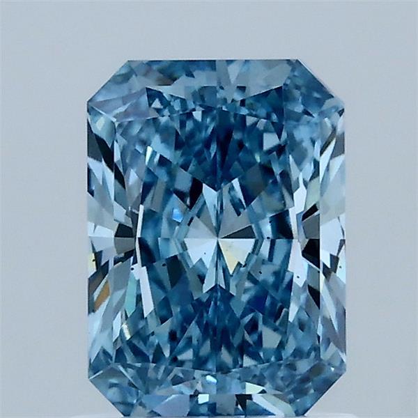 1.14 Carat Radiant Shaped, Ideal Cut, FANCY VIVID BLUE Color, VS2 Clarity, IGI Certified Lab Grown Diamond