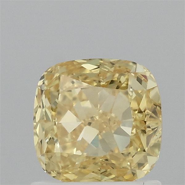 1.12 Carat Cushion Shaped, Ideal Cut, FANCY VIVID YELLOW Color, VVS2 Clarity, IGI Certified Lab Grown Diamond