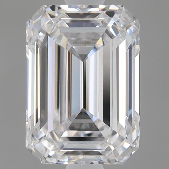 0.96 Carat Emerald Shaped, Ideal Cut, D Color, VVS2 Clarity, IGI Certified Lab Grown Diamond