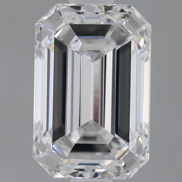 0.95 Carat Emerald Shaped, Ideal Cut, D Color, VVS2 Clarity, IGI Certified Lab Grown Diamond