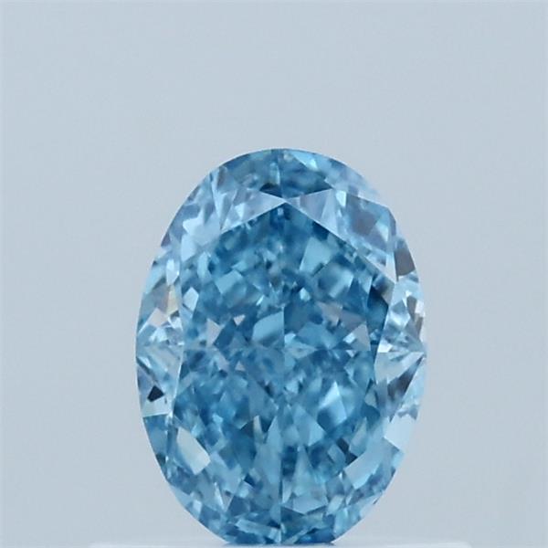 0.61 Carat Oval Shaped, Excellent Cut, FANCY VIVID BLUE Color, VVS2 Clarity, IGI Certified Lab Grown Diamond