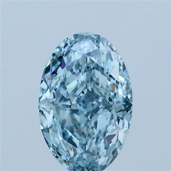 1.54 Carat Oval Shaped, Excellent Cut, FANCY INTENSE BLUE Color, VS1 Clarity, IGI Certified Lab Grown Diamond