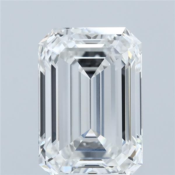 4.10 Carat Emerald Shaped, Ideal Cut, E Color, VVS2 Clarity, IGI Certified Lab Grown Diamond