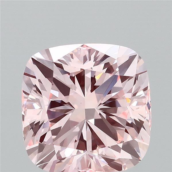 3.05 Carat Cushion Shaped, Ideal Cut, FANCY INTENSE PINK Color, VS1 Clarity, IGI Certified Lab Grown Diamond