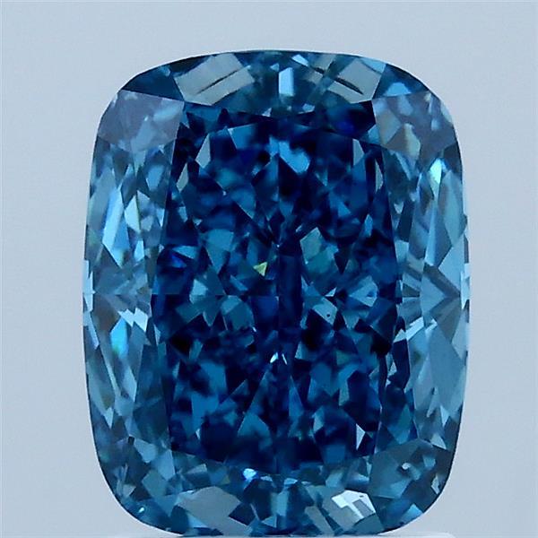 2.03 Carat Cushion Shaped, Ideal Cut, FANCY VIVID BLUE Color, VS1 Clarity, IGI Certified Lab Grown Diamond