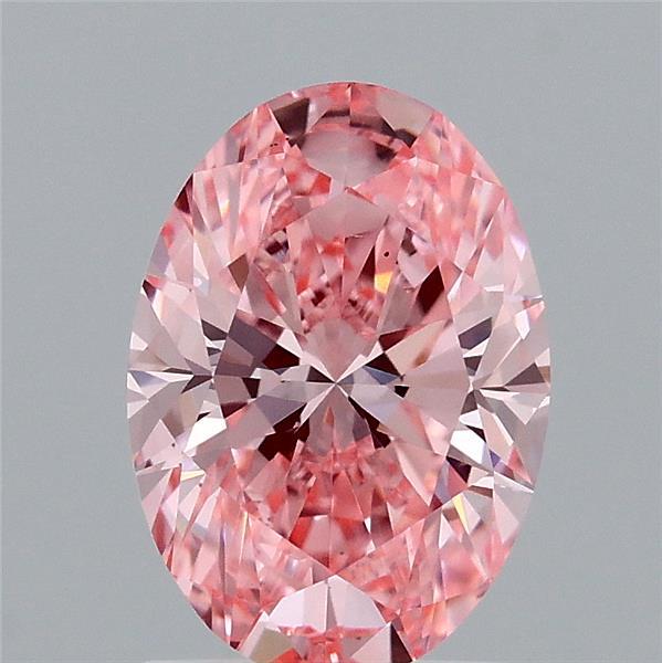 1.64 Carat Oval Shaped, Excellent Cut, FANCY VIVID PINK Color, VS1 Clarity, IGI Certified Lab Grown Diamond