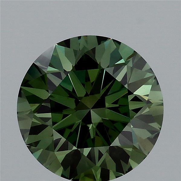 2.54 Carat Round Shaped, Excellent Cut, FANCY VIVID GREEN Color, VS1 Clarity, IGI Certified Lab Grown Diamond