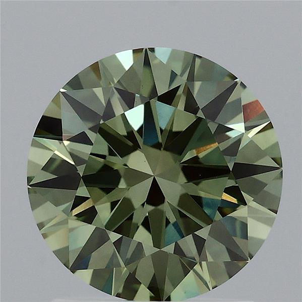 1.50 Carat Round Shaped, Excellent Cut, FANCY VIVID GREEN Color, VVS2 Clarity, IGI Certified Lab Grown Diamond