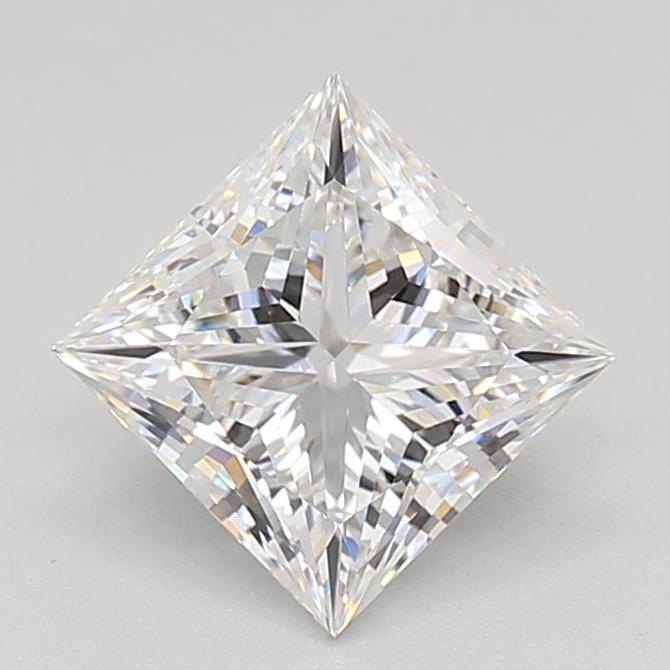 1.53 Carat Princess Shaped, Ideal Cut, E Color, IF Clarity, IGI Certified Lab Grown Diamond