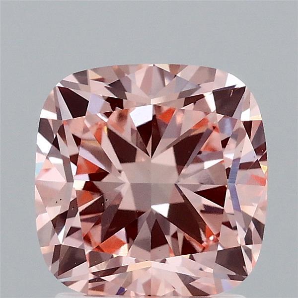 2.11 Carat Cushion Shaped, Excellent Cut, FANCY INTENSE PINK Color, VS2 Clarity, IGI Certified Lab Grown Diamond