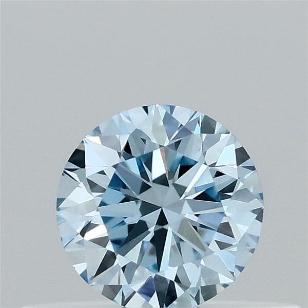 0.32 Carat Round Shaped, Very Good Cut, FANCY INTENSE BLUE Color, VVS2 Clarity, IGI Certified Lab Grown Diamond