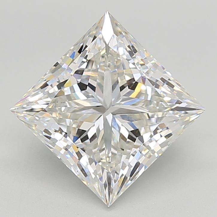 4.06 Carat Princess Shaped, Ideal Cut, G Color, VVS2 Clarity, IGI Certified Lab Grown Diamond