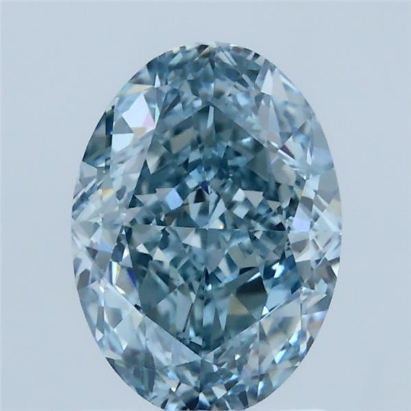 2.07 Carat Oval Shaped, Very Good Cut, FANCY VIVID BLUE Color, VS1 Clarity, IGI Certified Lab Grown Diamond