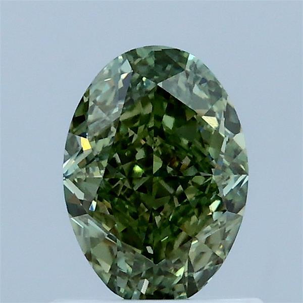 1.04 Carat Oval Shaped, Very Good Cut, FANCY VIVID GREEN Color, VS1 Clarity, IGI Certified Lab Grown Diamond