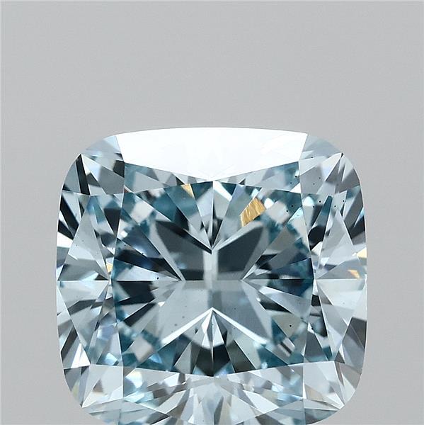 2.16 Carat Cushion Shaped, Ideal Cut, FANCY VIVID BLUE Color, VS2 Clarity, IGI Certified Lab Grown Diamond